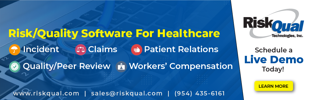 A digital Ad for a corporate sponsor, Risk Qual Technologies, Inc.